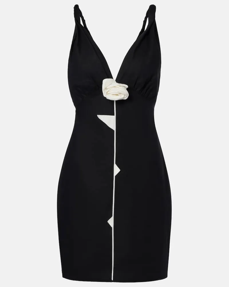 FARM Rio Minikleid aus einem Leinengemisch Schwarz