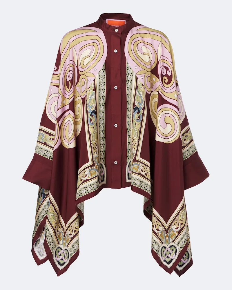 La DoubleJ Bedruckte Bluse Foulard aus Seiden-Twill Multicolor