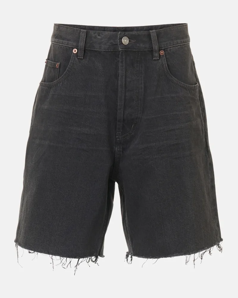 Saint Laurent High-Rise Shorts Schwarz
