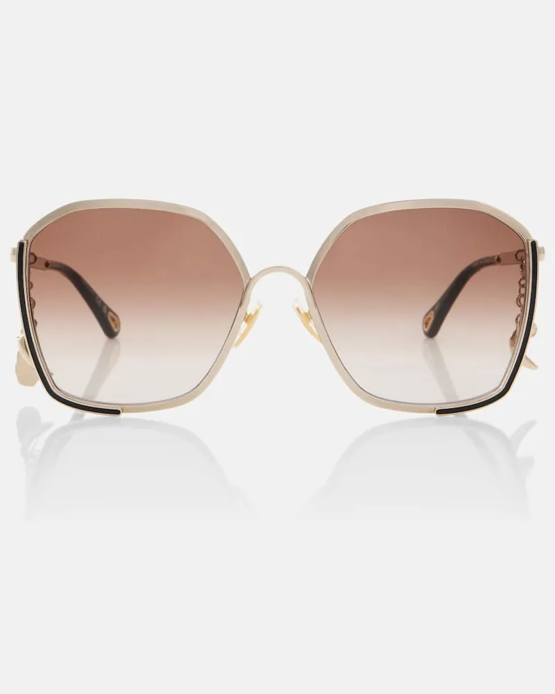Chloé Chloé Eckige Sonnenbrille Chloé Symbols Braun