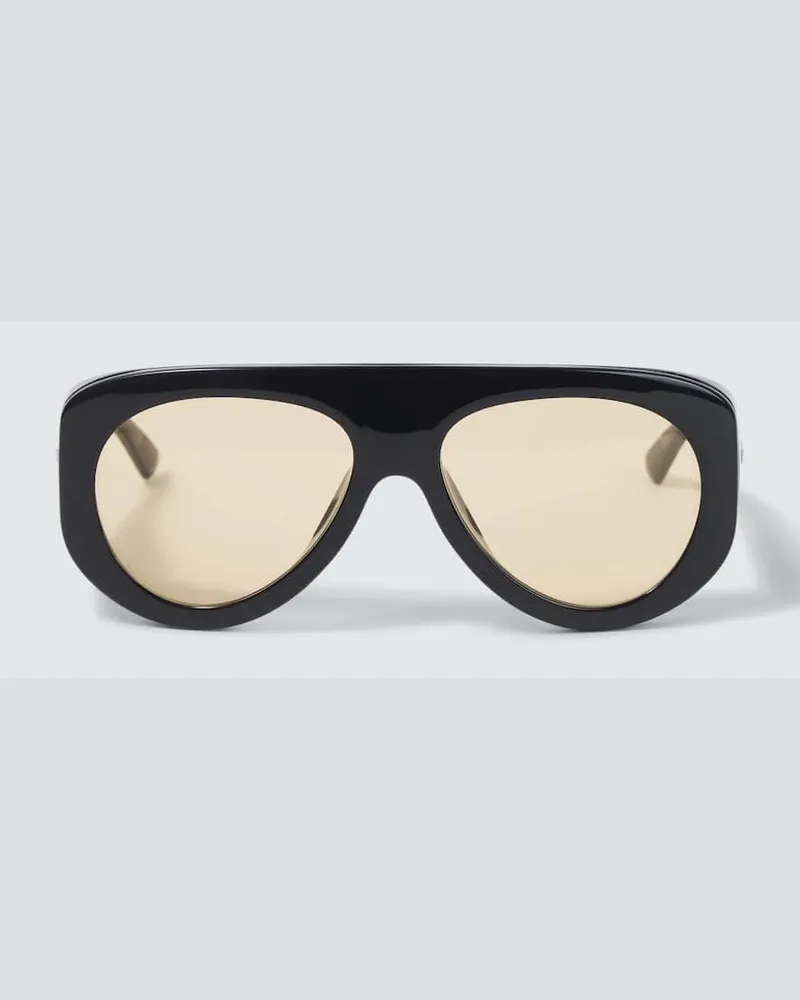 Bottega Veneta Aviator-Sonnenbrille Osservatorio Schwarz