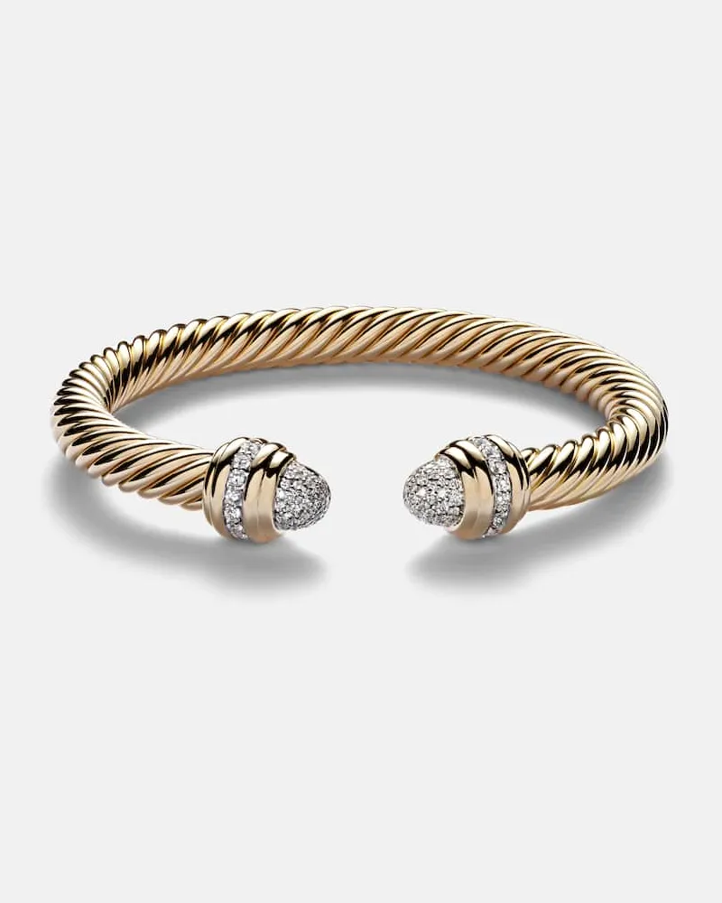 David Yurman Armreif Classic Cablespira® aus 18kt Gelbgold mit Diamanten Gold