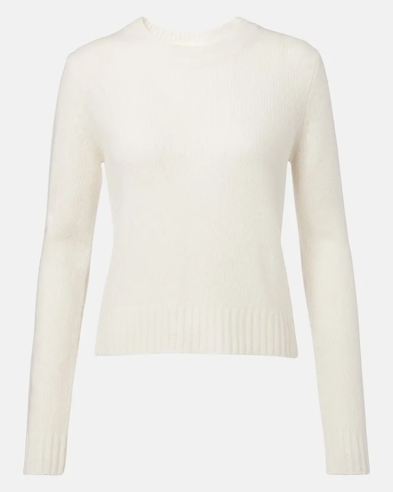 Lisa Yang Pullover Mira aus Kaschmir und Seide Weiß