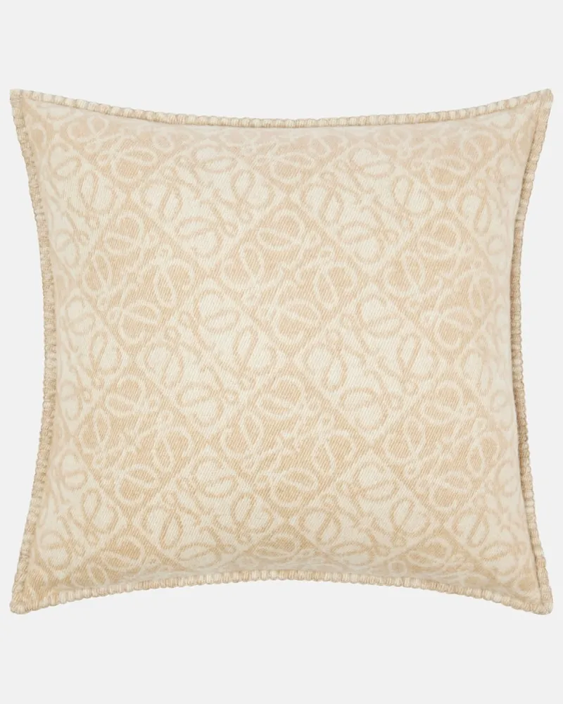 Loewe Kissen Anagram aus Wolle und Kaschmir Neutral