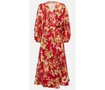 Bedrucktes Wickelkleid Lexi aus Leinen