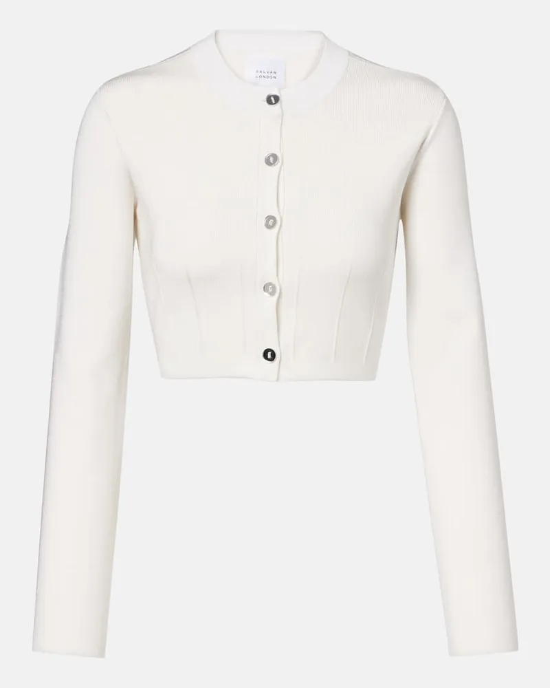 GALVAN Cropped-Cardigan Atalanta Weiß