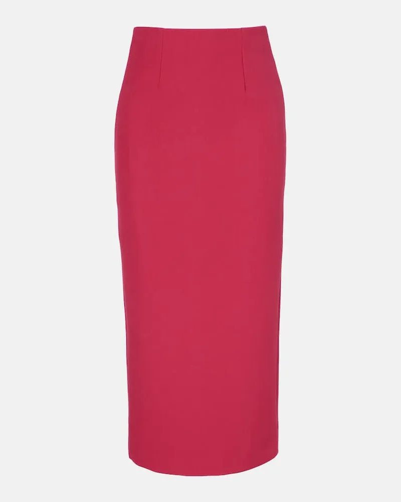 Roland Mouret High-Rise-Bleistiftrock aus Cady Pink