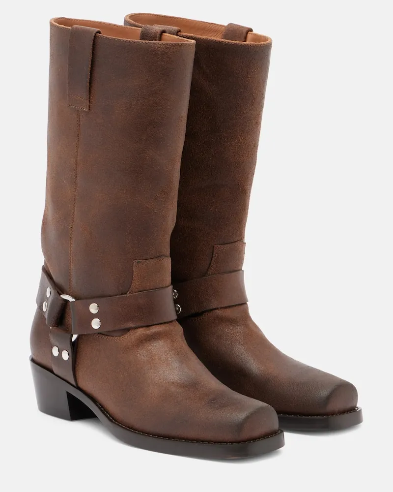 Paris Texas Bikerstiefel Roxy aus Leder Braun