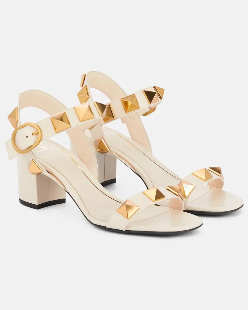 Valentino Garavani Sandalen Roman Stud 70 aus Leder Weiß