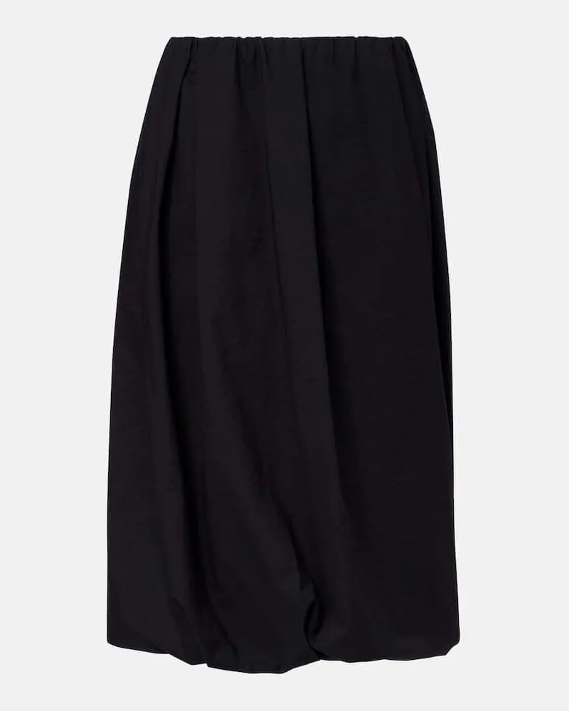 Brunello Cucinelli Midirock aus einem Baumwollgemisch Schwarz