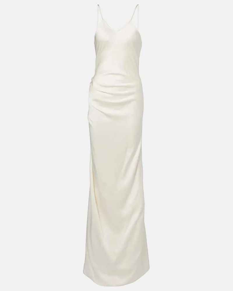Victoria Beckham Slipdress aus Satin Weiß