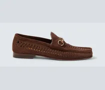 Loafers Bamboo Horsebit aus Veloursleder