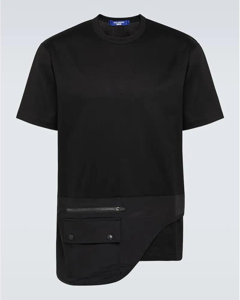 Junya Watanabe T-Shirt aus Baumwoll-Jersey Schwarz