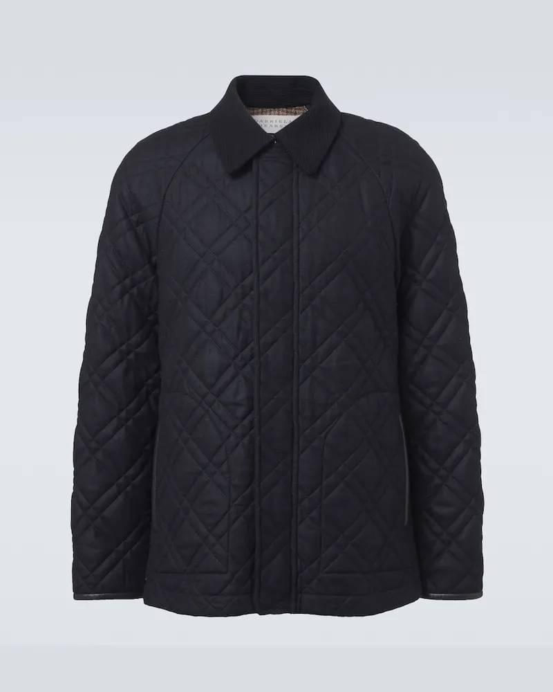 Gabriela Hearst Steppjacke Clarence aus Wolle und Kaschmir Blau