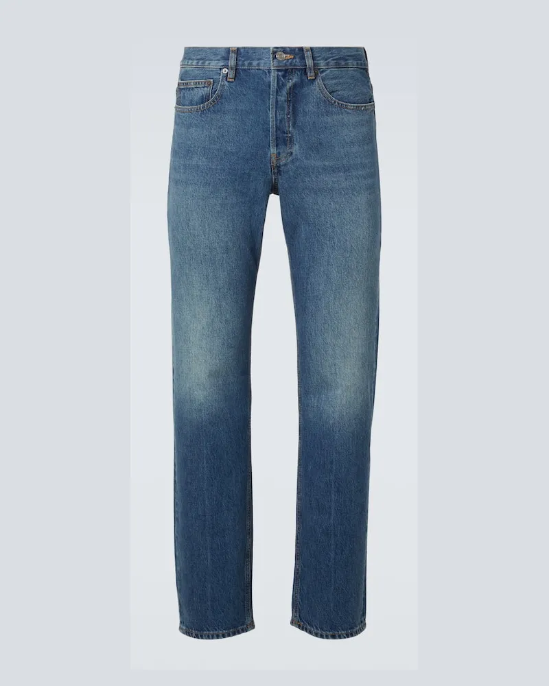 Frame Denim Mid-Rise Straight Jeans The Straight Blau