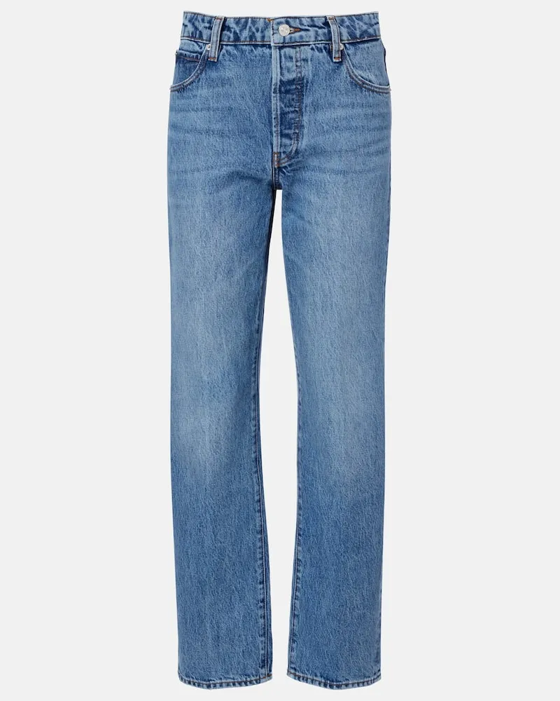 Frame Denim Straight Jeans Essential Blau