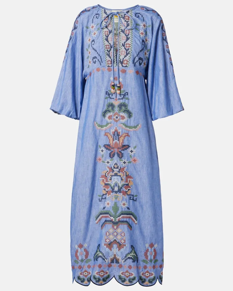 FARM Rio Midikleid Garden Tapestry Blau