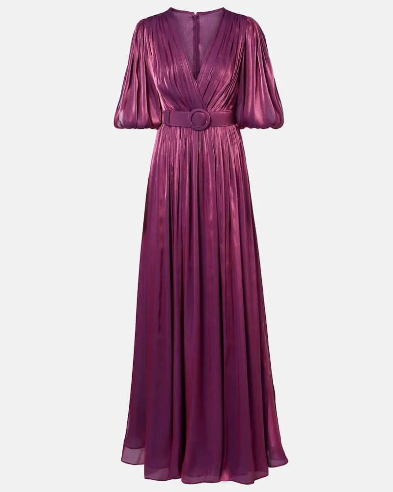 COSTARELLOS Robe Brennie aus Georgette Violett