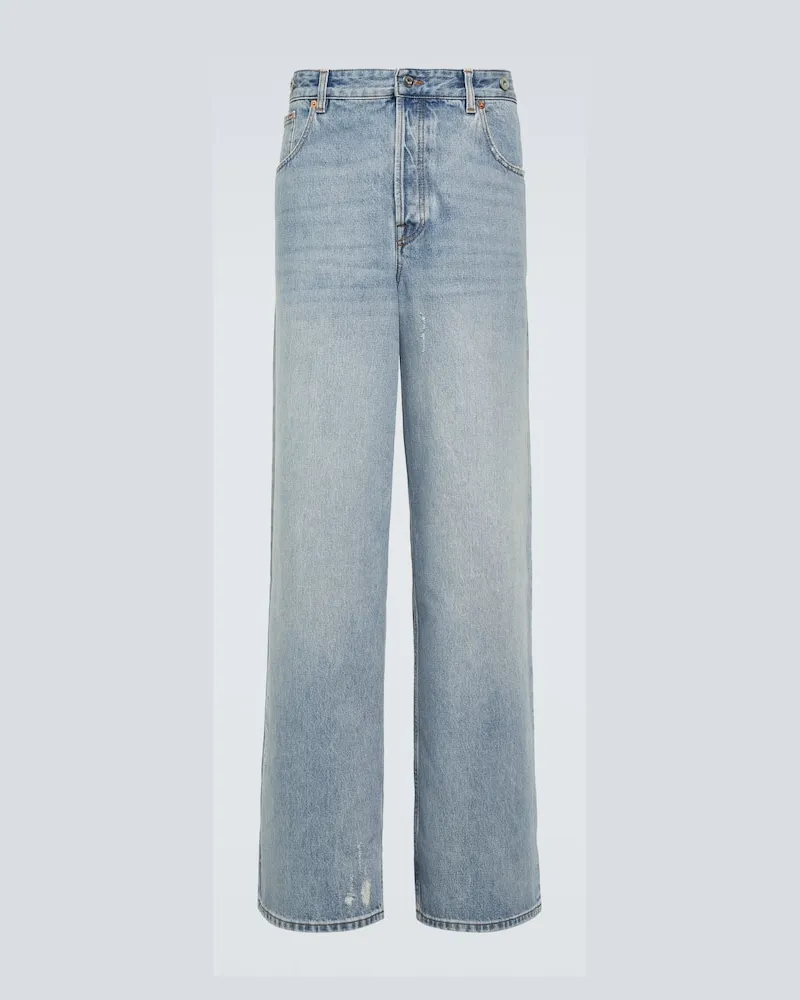 Valentino Garavani Low-Rise Straight Jeans Blau