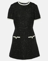 Valentino Garavani Minikleid aus Tweed Schwarz