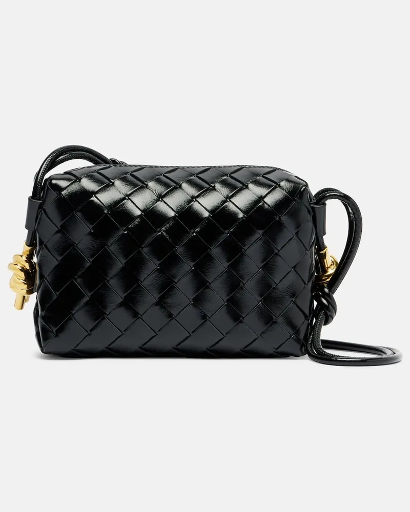 Bottega Veneta Schultertasche Loop Mini aus Leder Schwarz