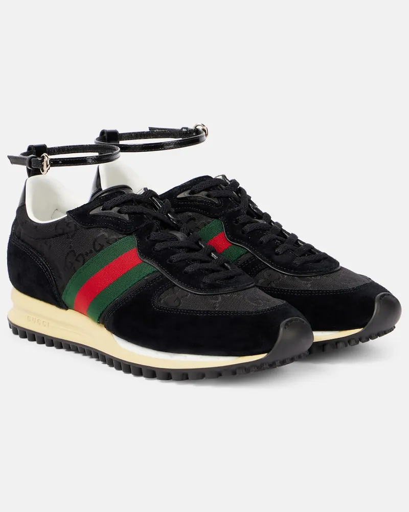 Gucci Sneakers Gucci Re-Motion aus Veloursleder Schwarz