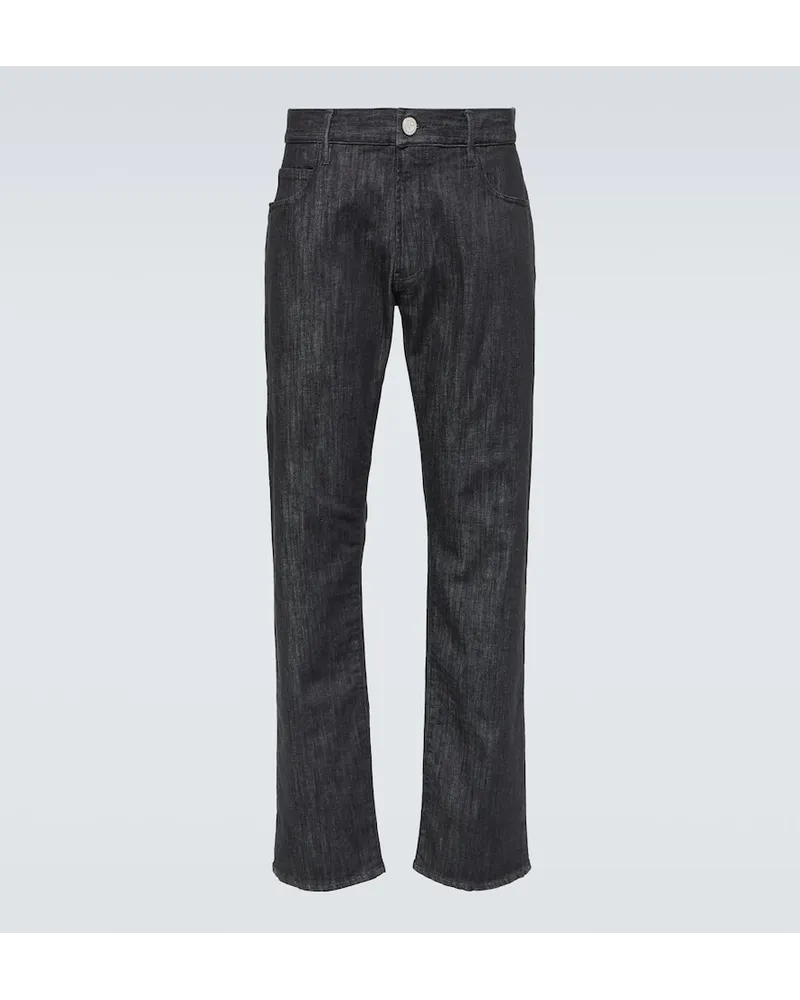 Giorgio Armani Straight Jeans Schwarz