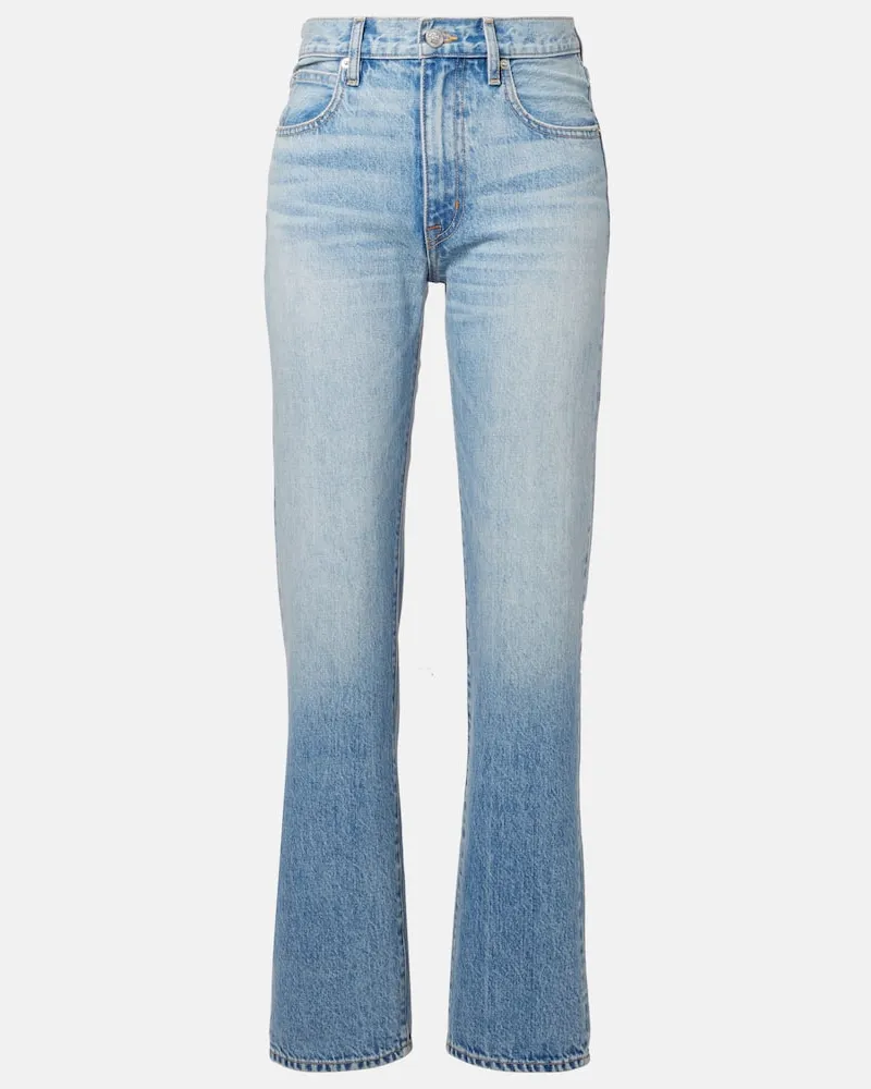 SLVRLAKE High-Rise Straight Jeans Kendra Blau