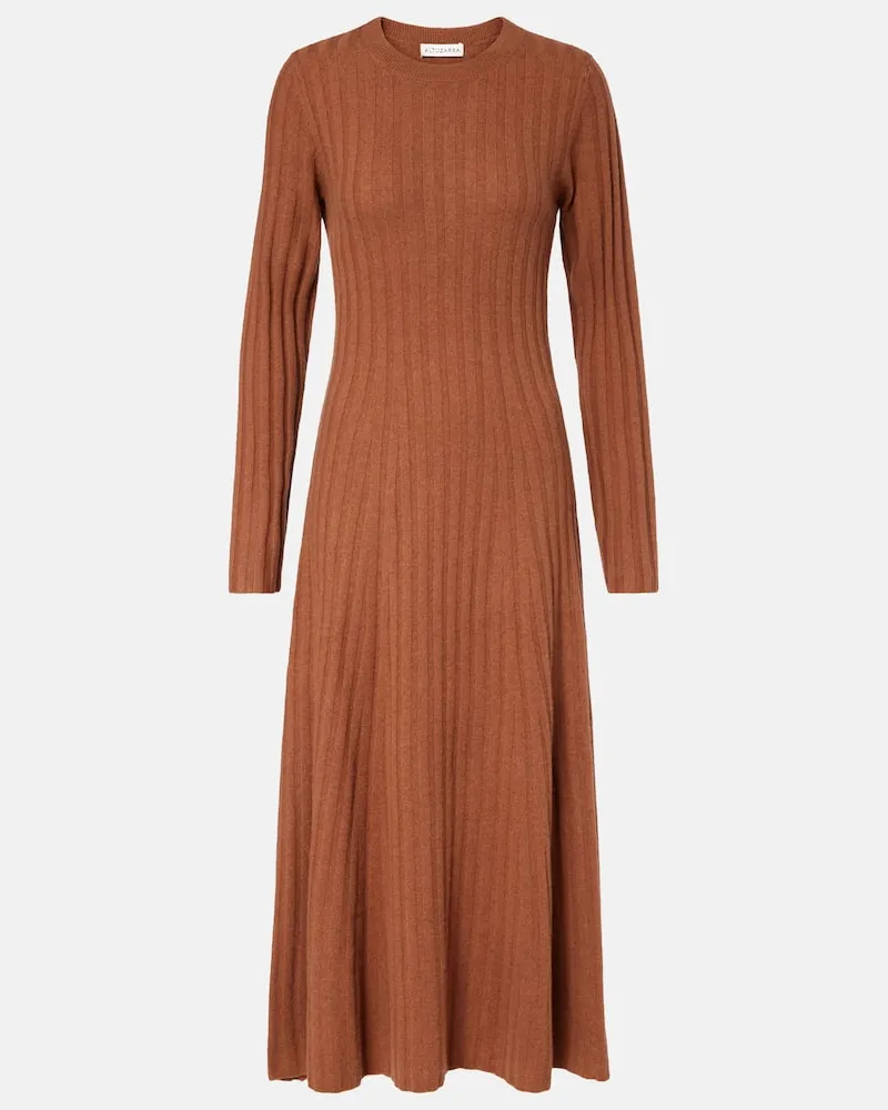 Altuzarra Maxikleid Gia aus Wolle und Kaschmir Braun