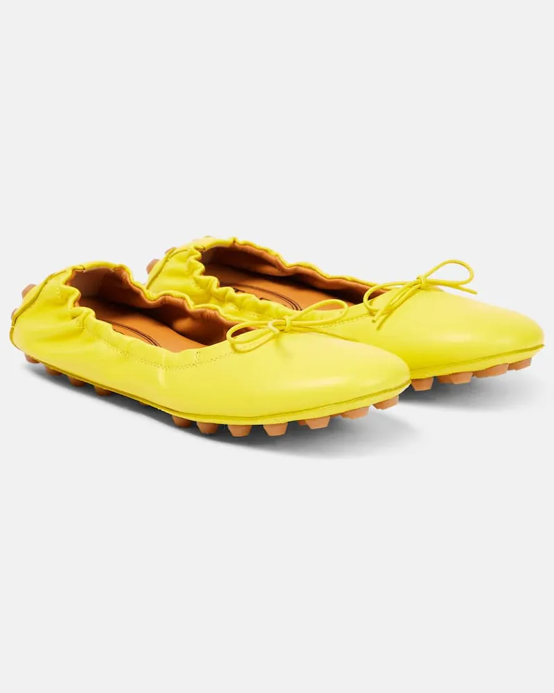 TOD'S Ballerinas Bubble aus Leder Gelb