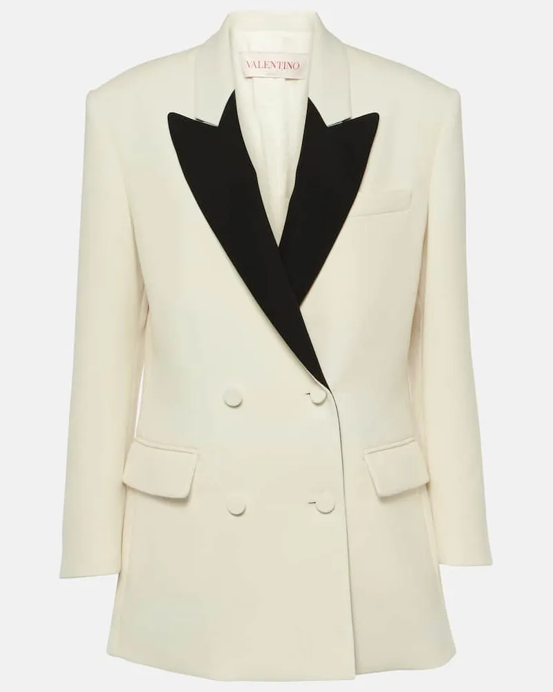 Valentino Garavani Blazer aus Crepe Couture Weiss