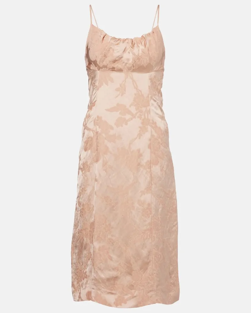 Dries van Noten Robe Dirios aus Jacquard Rosa
