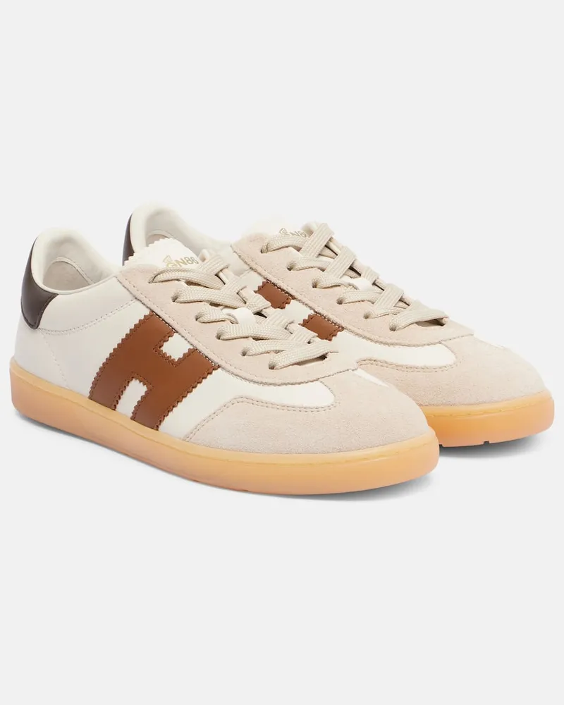 Hogan Sneakers Cool Hogan aus Leder und Veloursleder Beige
