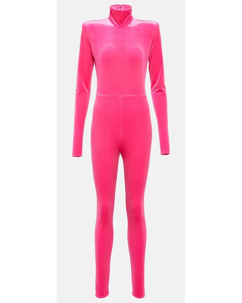 Alexandre Vauthier Bodysuit aus Samt Pink