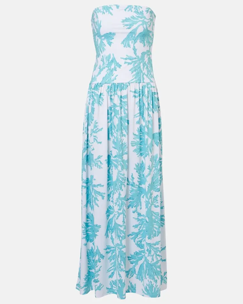 Alexandra Miro Bedrucktes Maxikleid Ottilie Blau