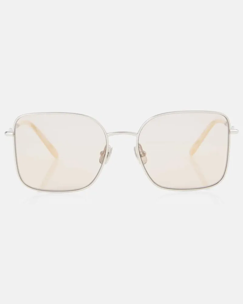 Brunello Cucinelli Eckige Sonnenbrille Timeless Reflections Silber