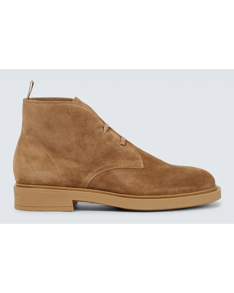 Gianvito Rossi Desert Boots aus Veloursleder Braun