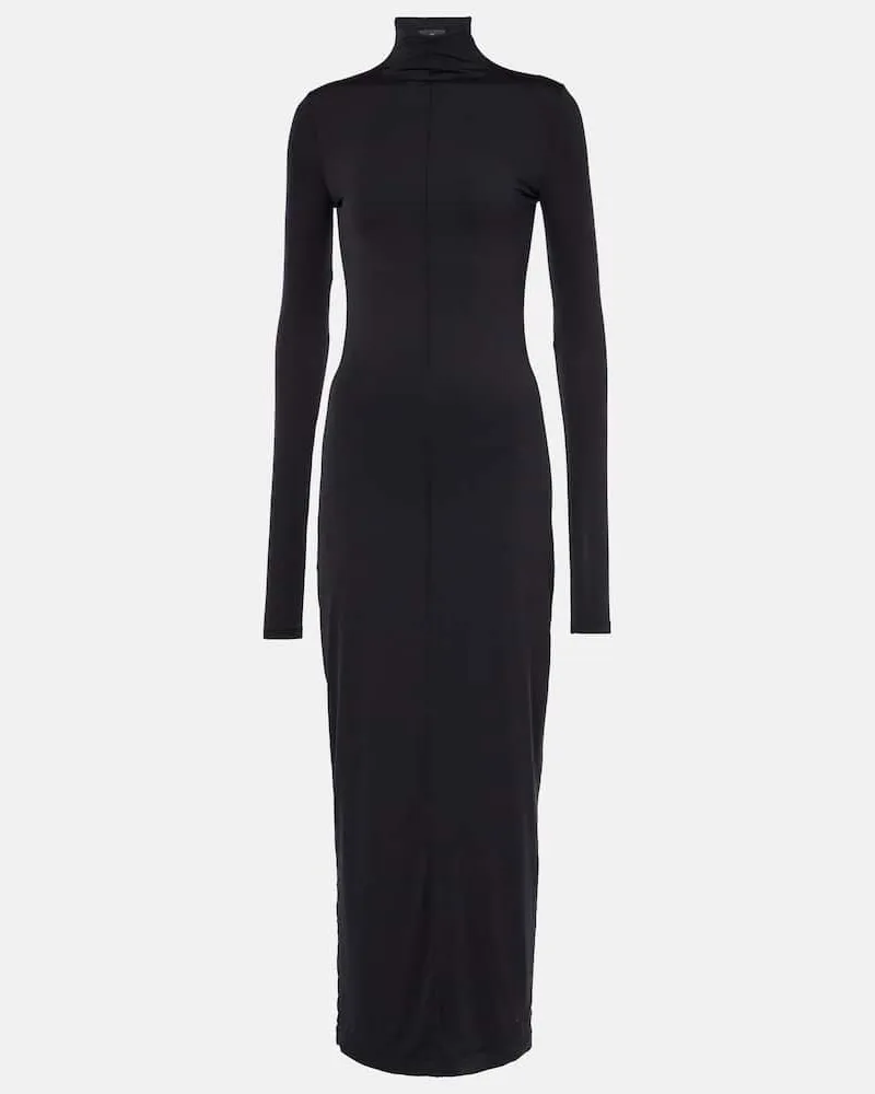 WARDROBE.NYC Maxikleid aus Strick Schwarz