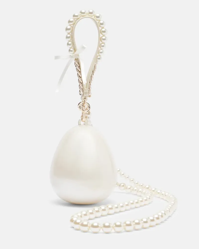 Simone Rocha Verzierte Tote Bag Egg Weiß