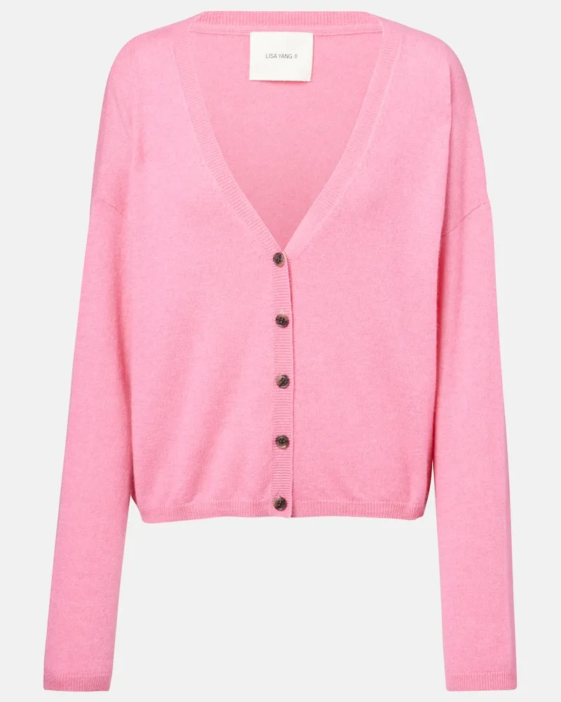 Lisa Yang Cardigan Abby aus Kaschmir Pink