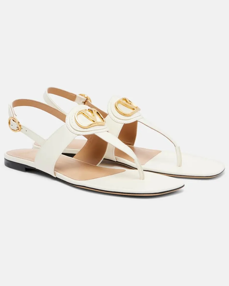 Valentino Garavani Sandalen VLogo Signature aus Leder Weiß