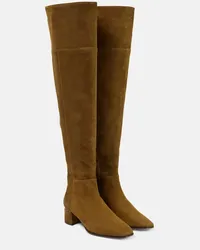 Jimmy Choo Overknee-Stiefel Loren 45 aus Veloursleder Braun