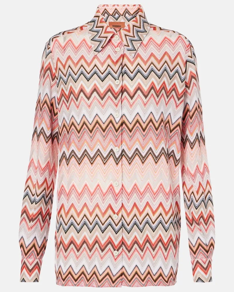 Missoni Hemd aus Häkelstrick Nude