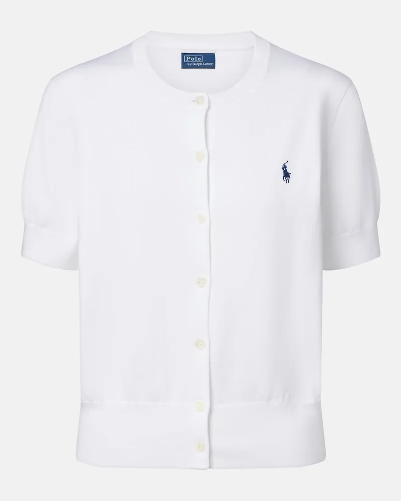Ralph Lauren Cardigan aus einem Baumwollgemisch Weiß