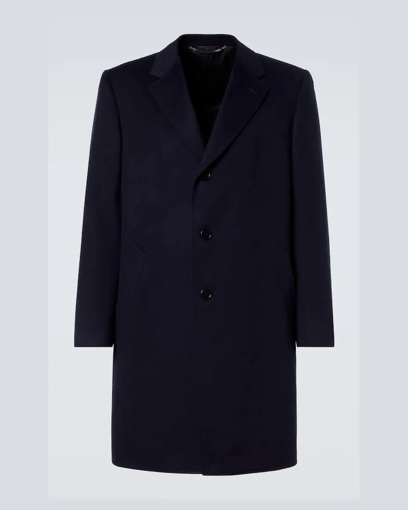 Canali Mantel aus Wolle Blau