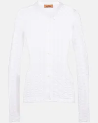 Missoni Cardigan aus Haekelstrick Weiss