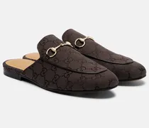 Slippers Princetown Horsebit GG aus Canvas