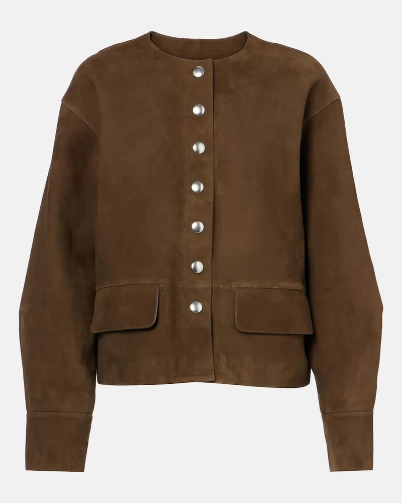 Proenza Schouler Jacke Robin aus Veloursleder Braun
