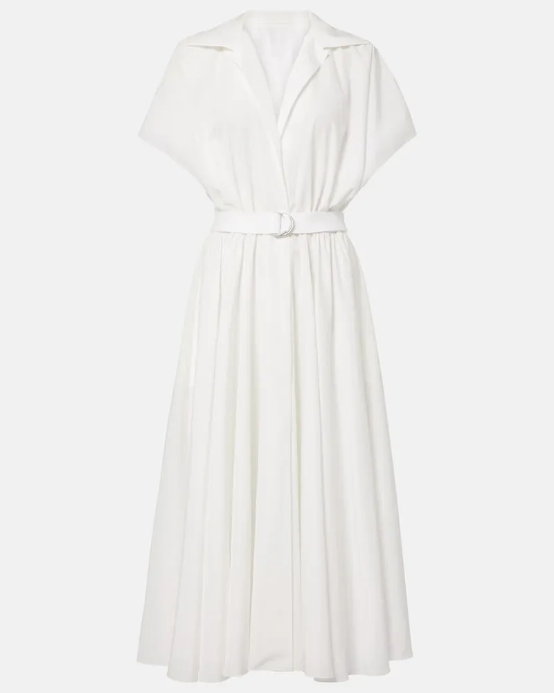 Norma Kamali Hemdblusenkleid Weiß