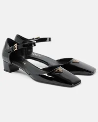 Prada Pumps aus Lackleder Schwarz